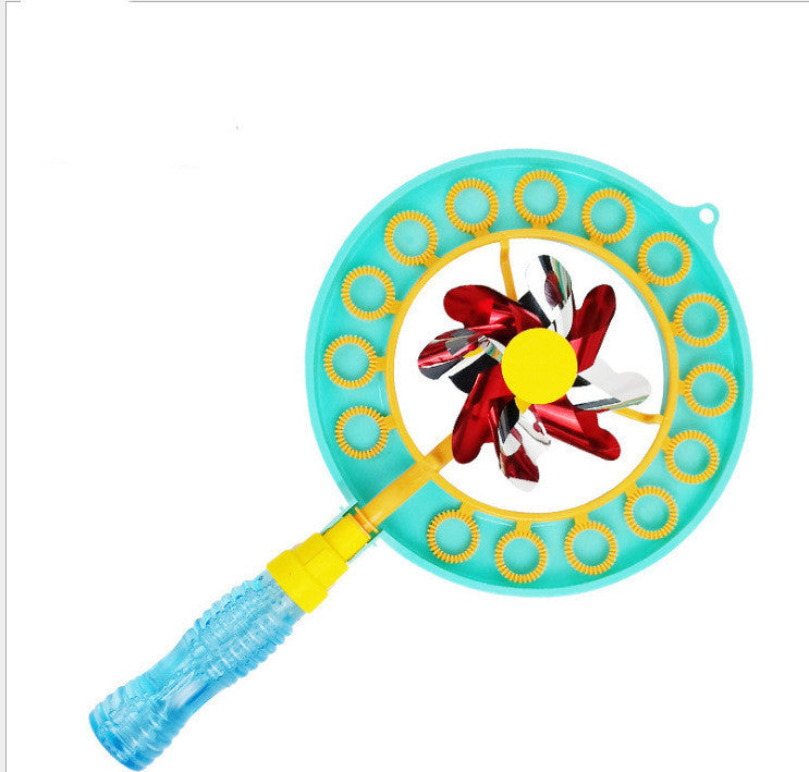 Kid Handheld Windmill Manual Bubble Blowing Wand Stick Magic Portable Bubble Stick Kids Bubble Wand Toy Children Outdoor Toy