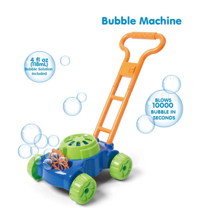 Plastic Hand Push Bubble Machine Electric Blowing Bubble Parent-child Outdoor Children's Tank Car Toy Summer