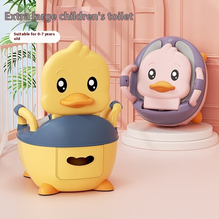 Upgraded Plus-sized Soft Cushion Infant Children Duck Toilet Home